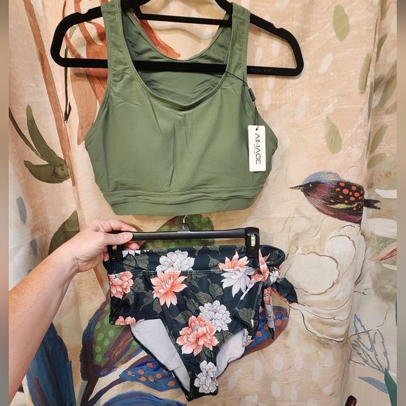 Womens High Waisted Bikini Set Tummy Control 2 Piece Bathing Suit - Picture 9 of 13